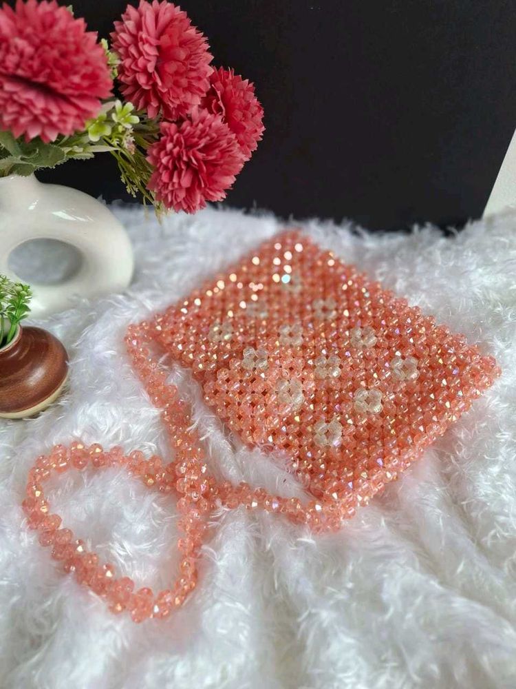 Beaded Flower Shoulder Bag