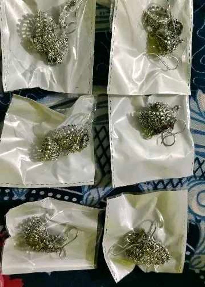 Elegant Oxidised Jhumka Earrings