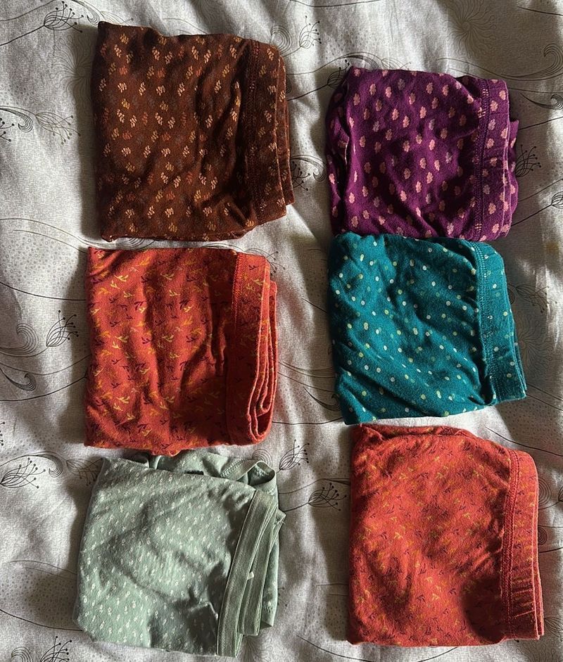 Patterned briefs- 6 Pack- Recycling ♻️