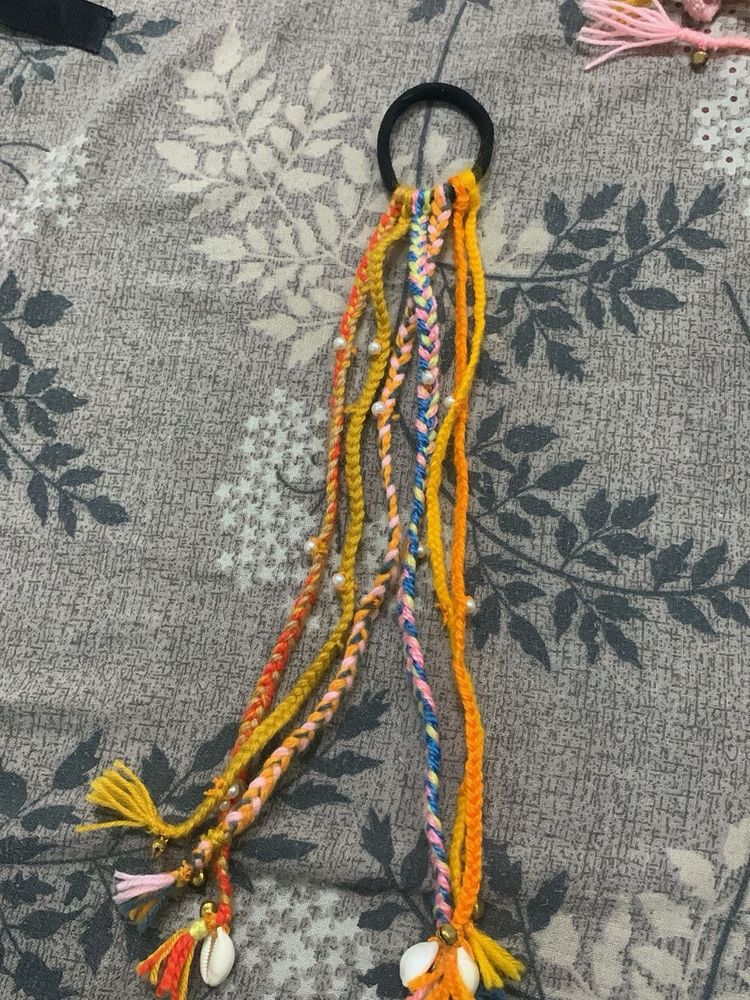 Boho Braided Hair Tie with Shells