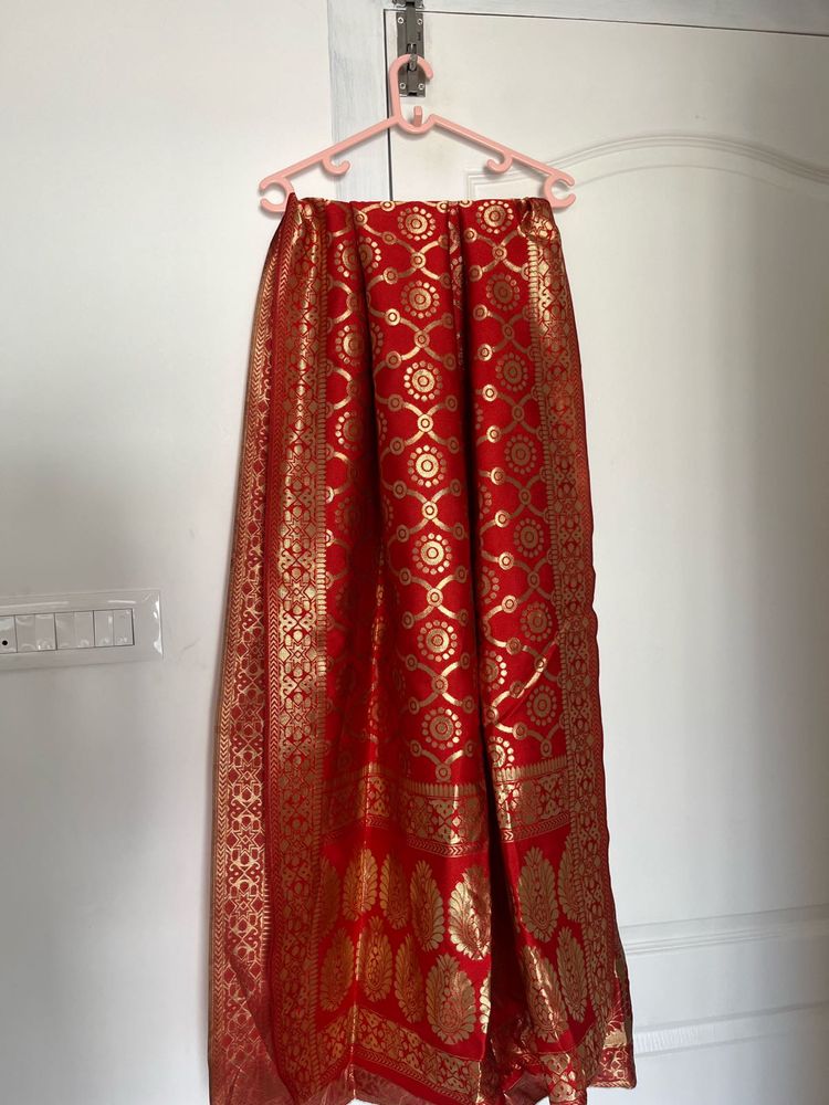 Red Silk Duppatta