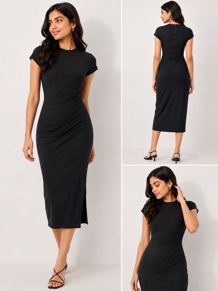 Black Short Sleeve Dress