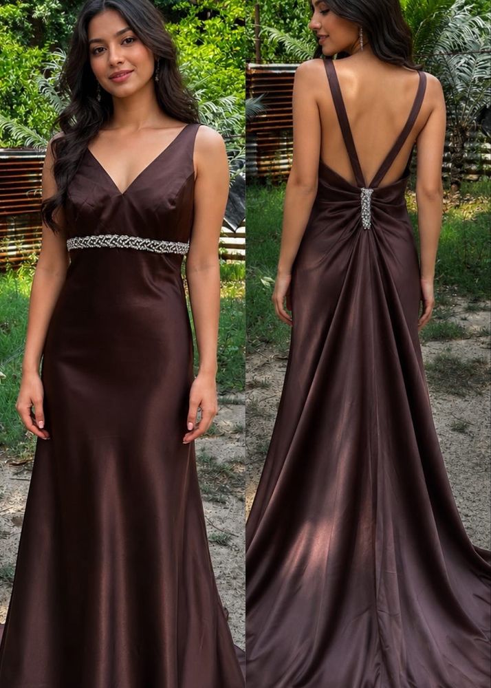 Elegant Brown cocktail Gown