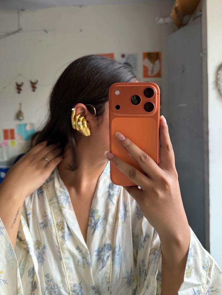 Unique Hand Ear Cuff with Rhinestones