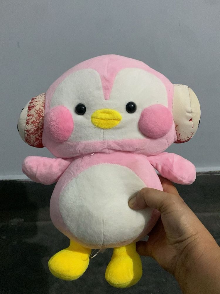 Cute Pink Penguin Plush Toy
