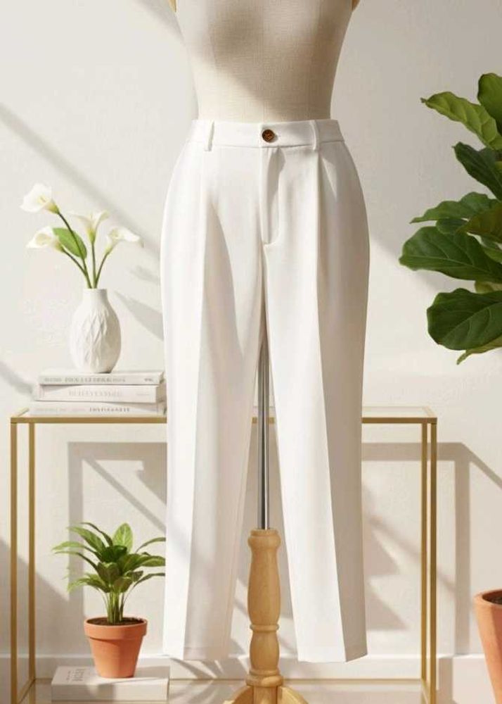 White High waist trousers