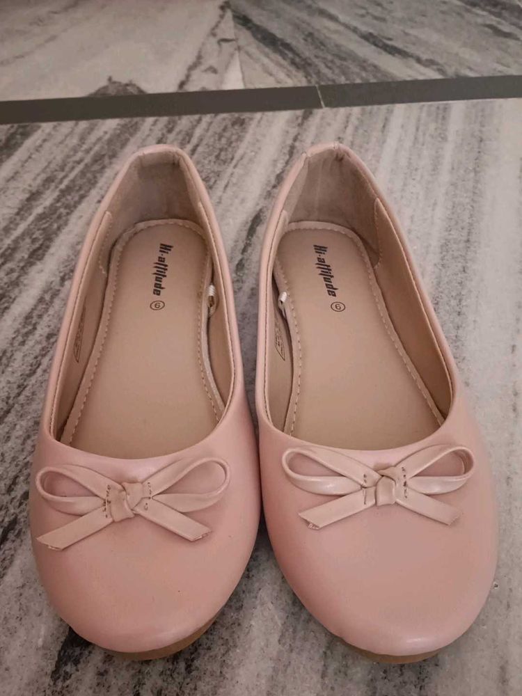 Cute Pink Bow Ballerina Flats