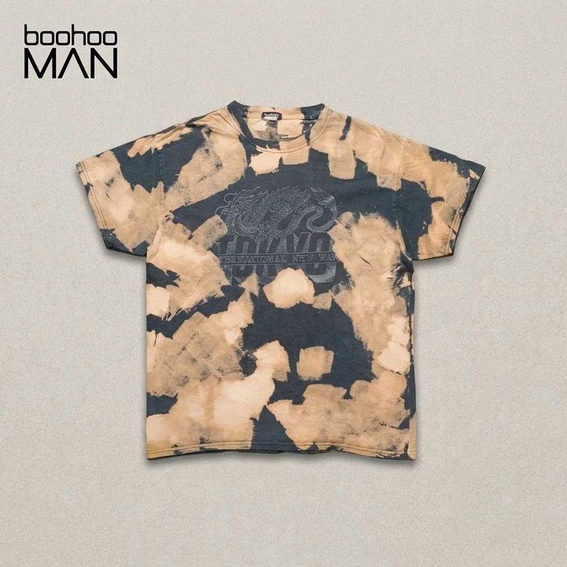 boohoo 'Tokyo Dragon' Acid Wash Graphic Tee
