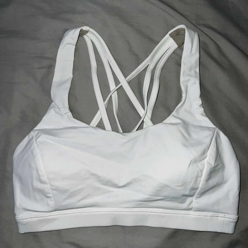 white Sports Bra