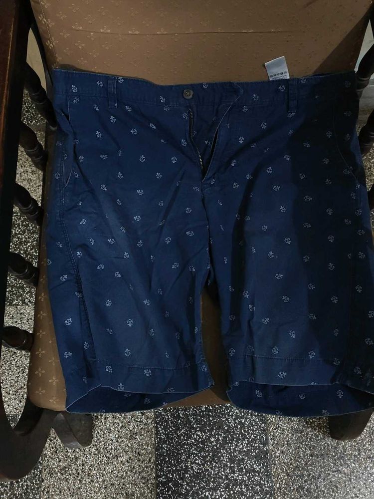 Blue Patterned Shorts