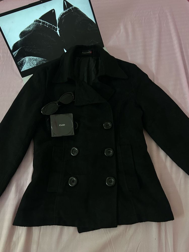black pea coat