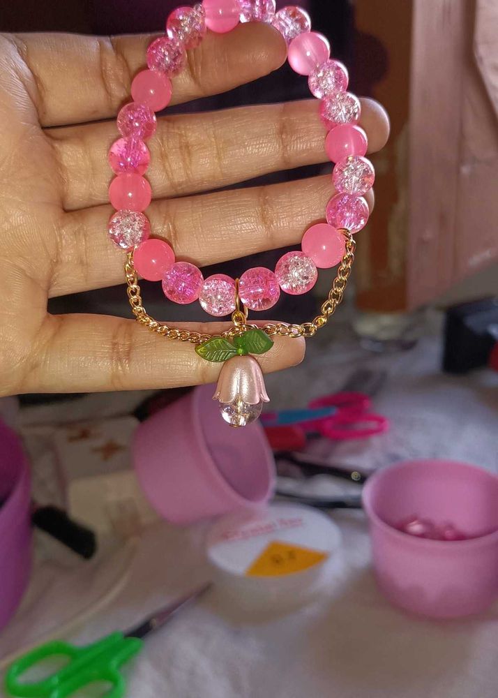 Pink Beaded Bracelet