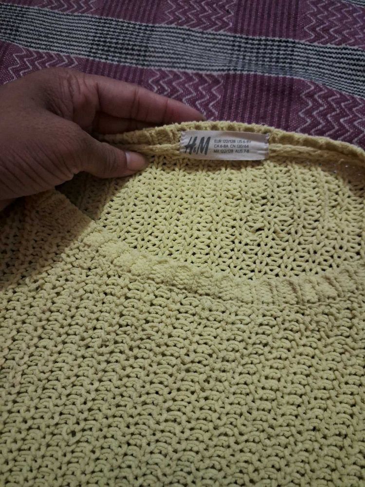H&amp;M Yellow Knit Top