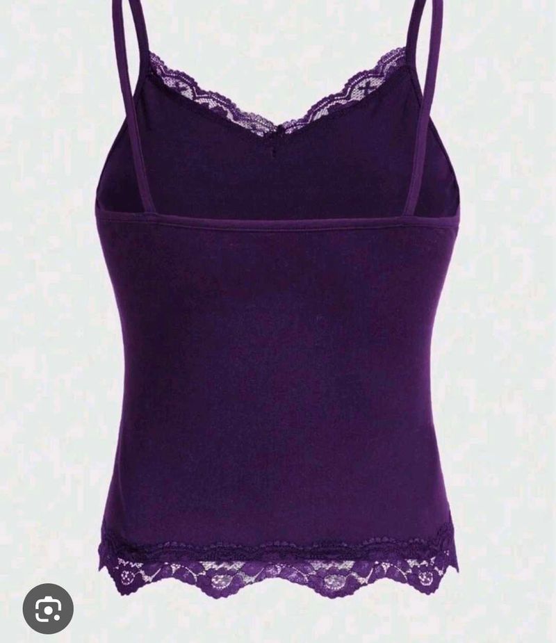 Purple Lace Trim Camisole with brief 👍
