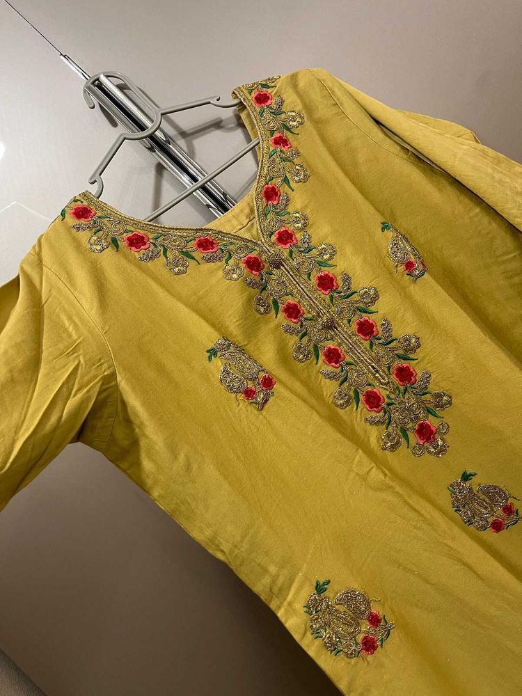 Mustard Yellow Kurta &amp; Shalwar