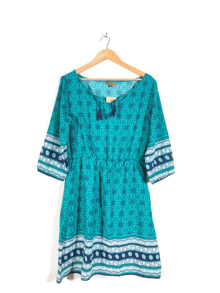 Green Printed Dress (Women’s)