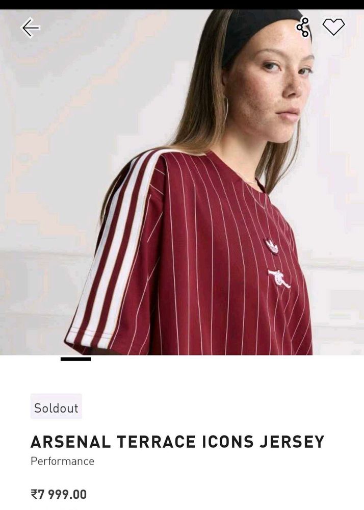 OG Adidas Arsenal Terrace Icons Jersey - Burgundy