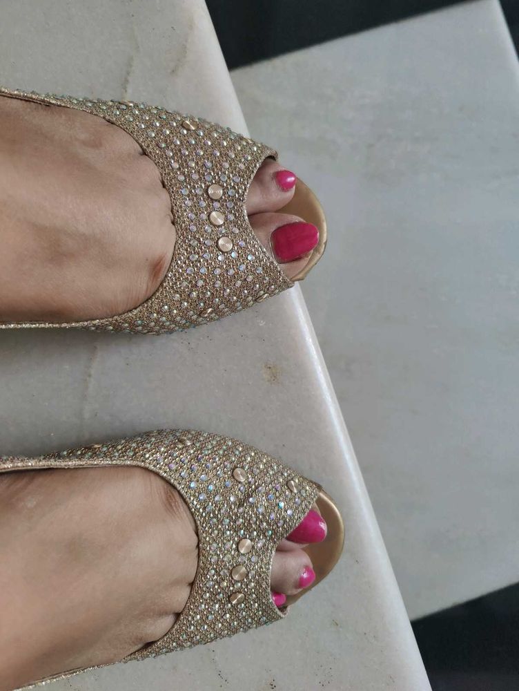 Sparkly Wedge Heels