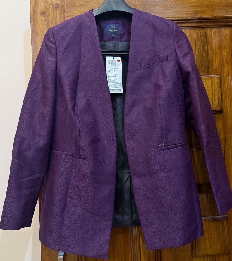 Allen Solly Purple Blazer