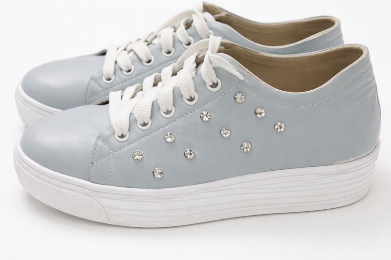 Sparkly Blue Platform Sneakers