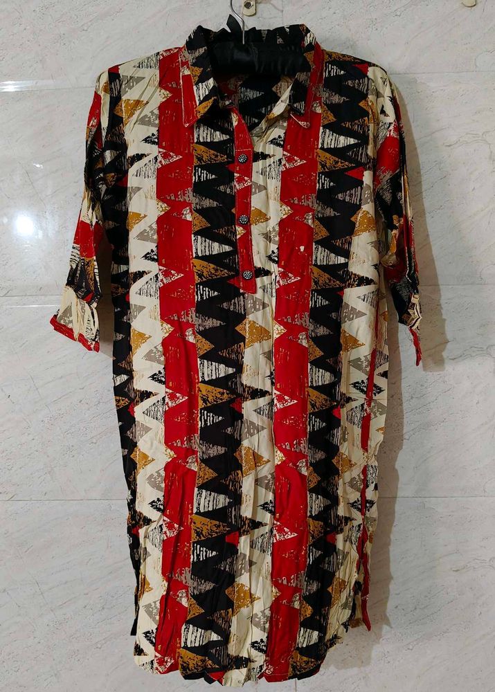Patterned Shirt Kurta