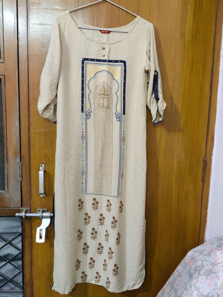 Khaki Straight Kurti