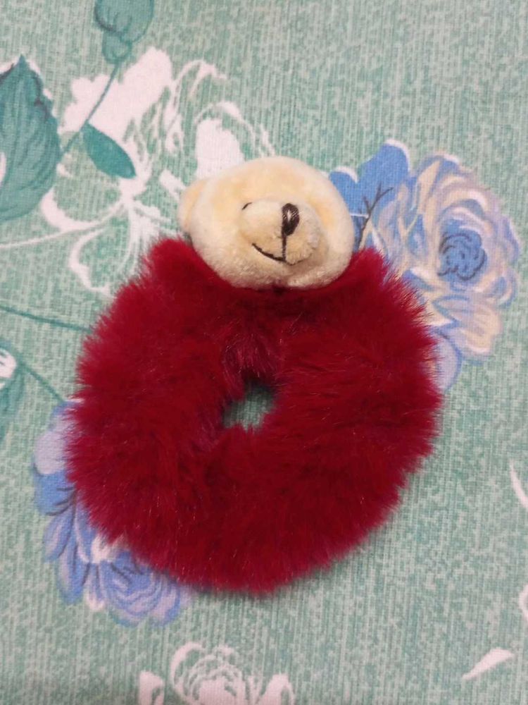 Cute Teddy Bear Scrunchie