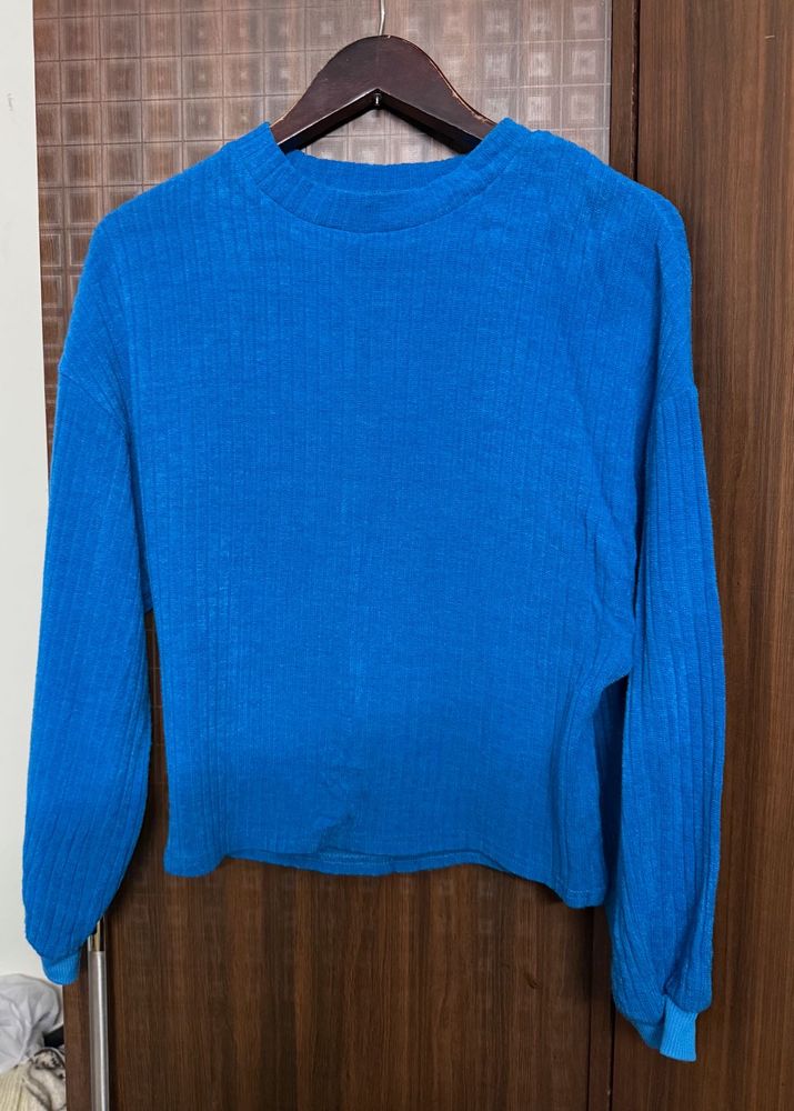 Blue Drop shoulder Top  💙
