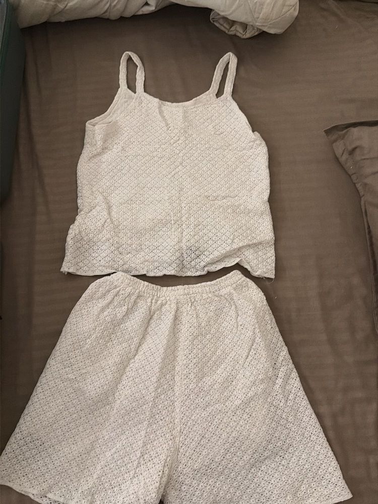 White Lace Co-ord Set