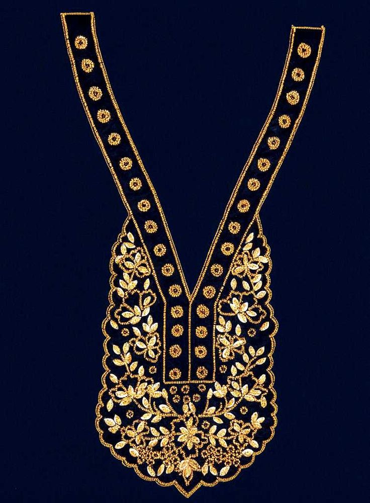 Elegant Embroidered Neckline Patch