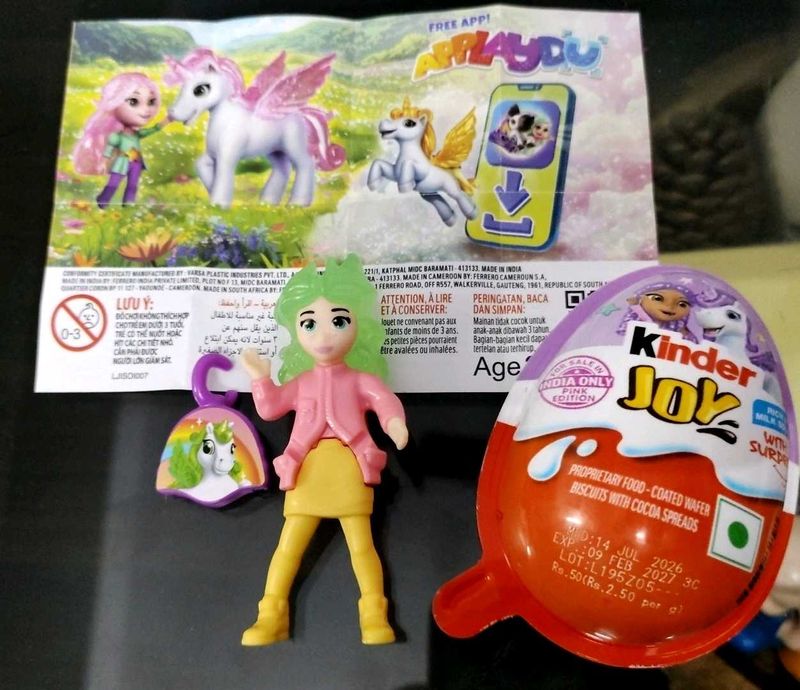 Kinder Joy Toy Figure Pink Edition