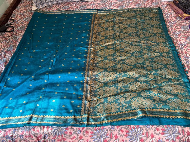 Pure silk Assam Paat Saree with attached borders