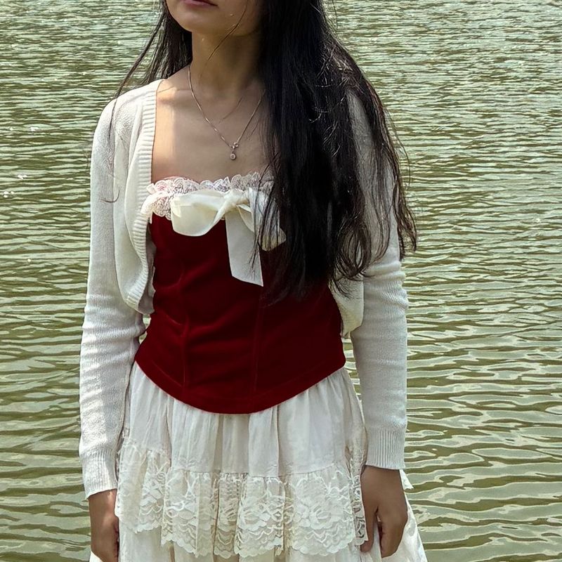 Vintage Inspired Velvet Corset top