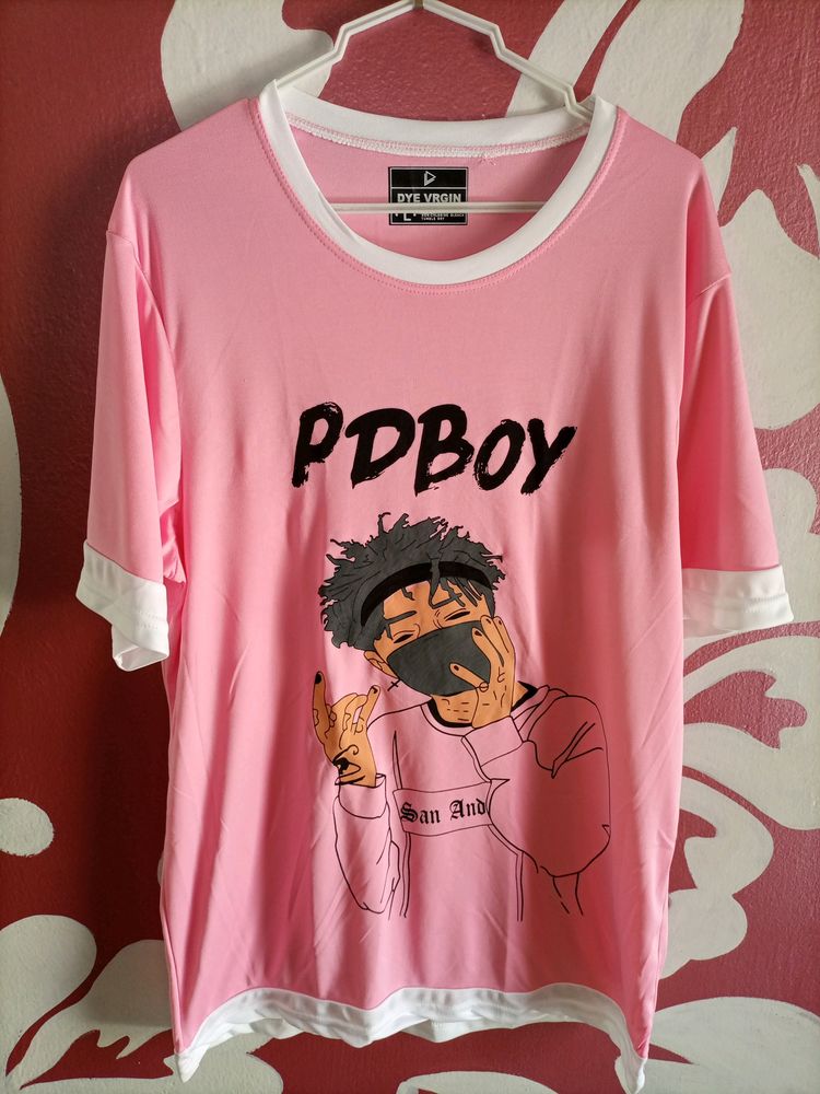 Pink T-shirt For Men