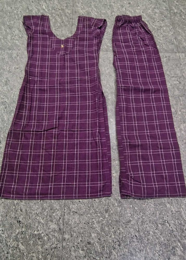cotton suit palazzo dupatta set for women