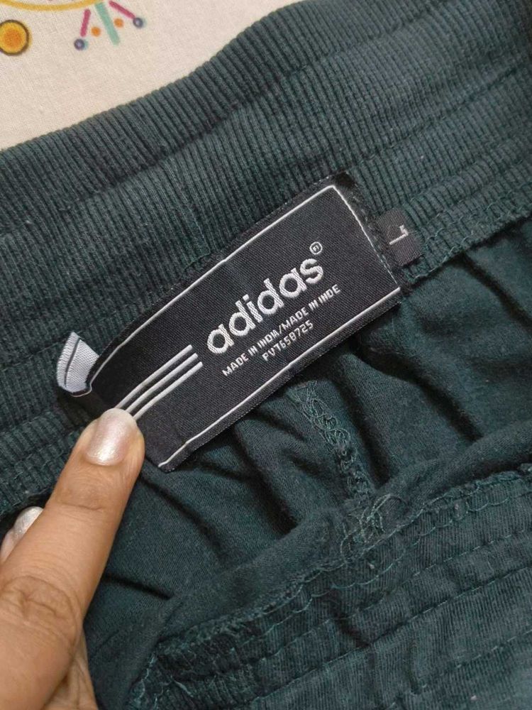 Adidas Green Knee-Length Track Pants