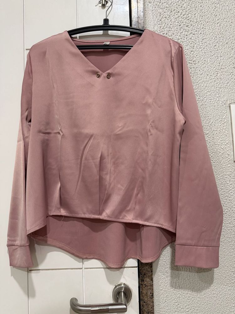 Chic Satin V-Neck Top