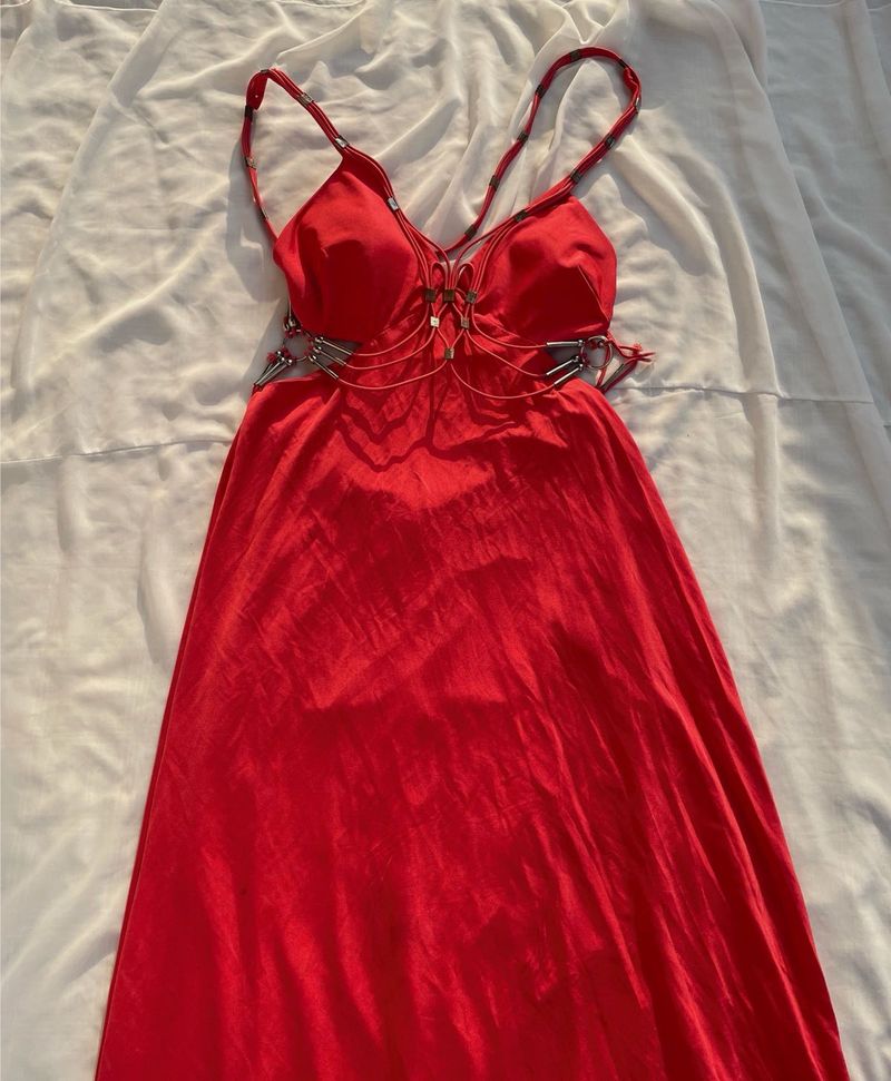 Stunning Red Bodycon Maxi Dress