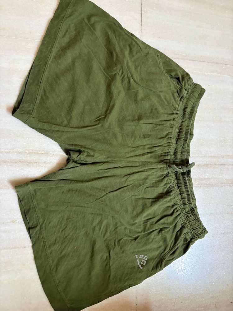 Men's Olive Green Athletic Shorts