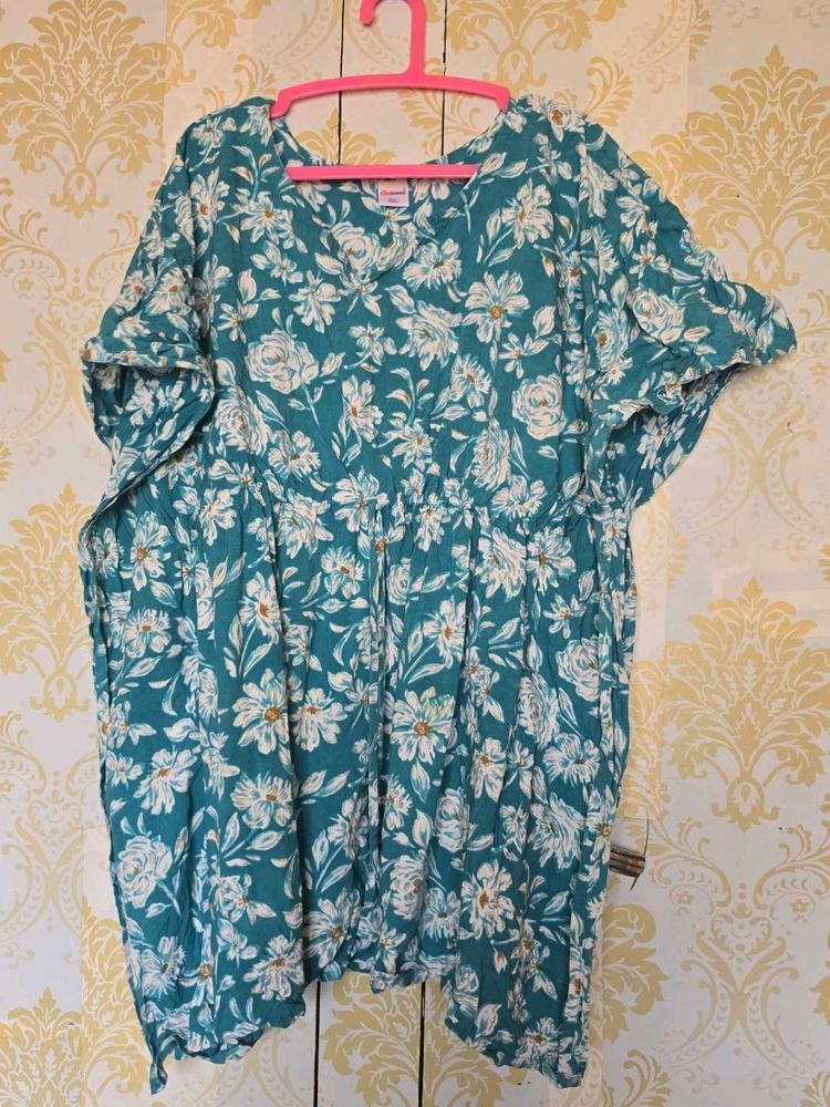 Flowy Floral Kaftan Top