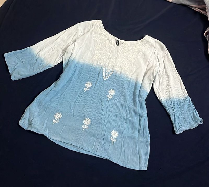 Chikankari Ombre Kurta