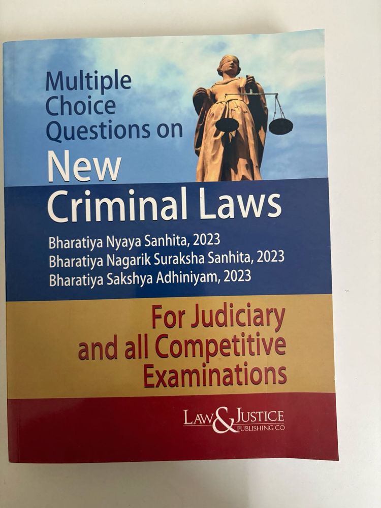 MCQs on New Criminal Laws – for Judiciary and AIBE