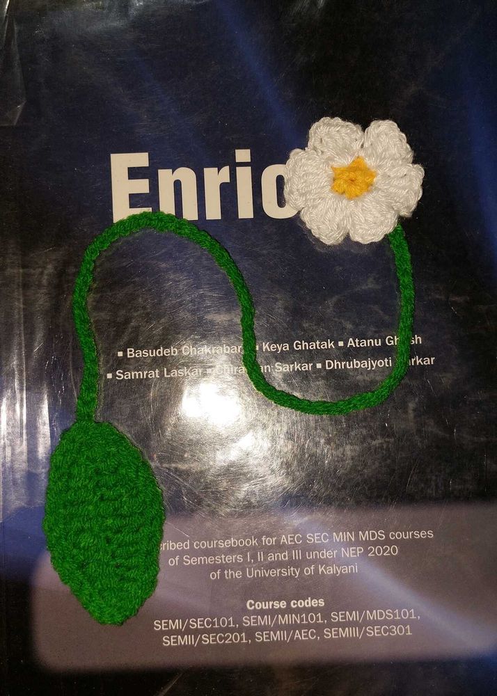 Handmade Crochet Flower Bookmark