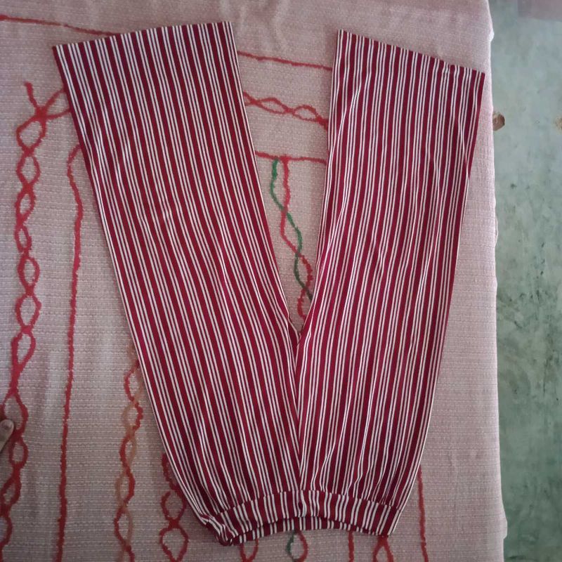Red &amp; White striped lower /harem pants for girls -
