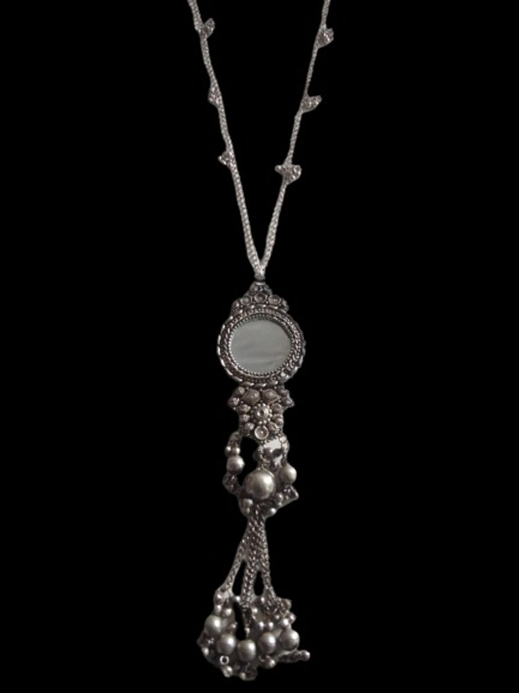 Long Oxidised Necklace Oxidized Chain And Pendant
