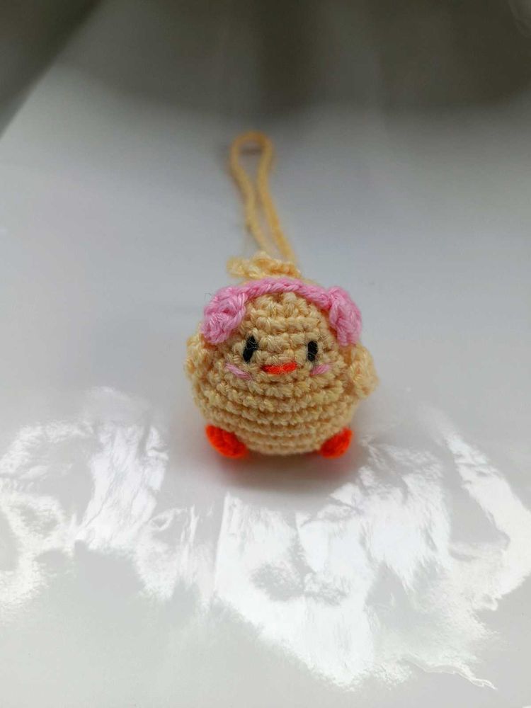 Cute Crochet Chick Charm