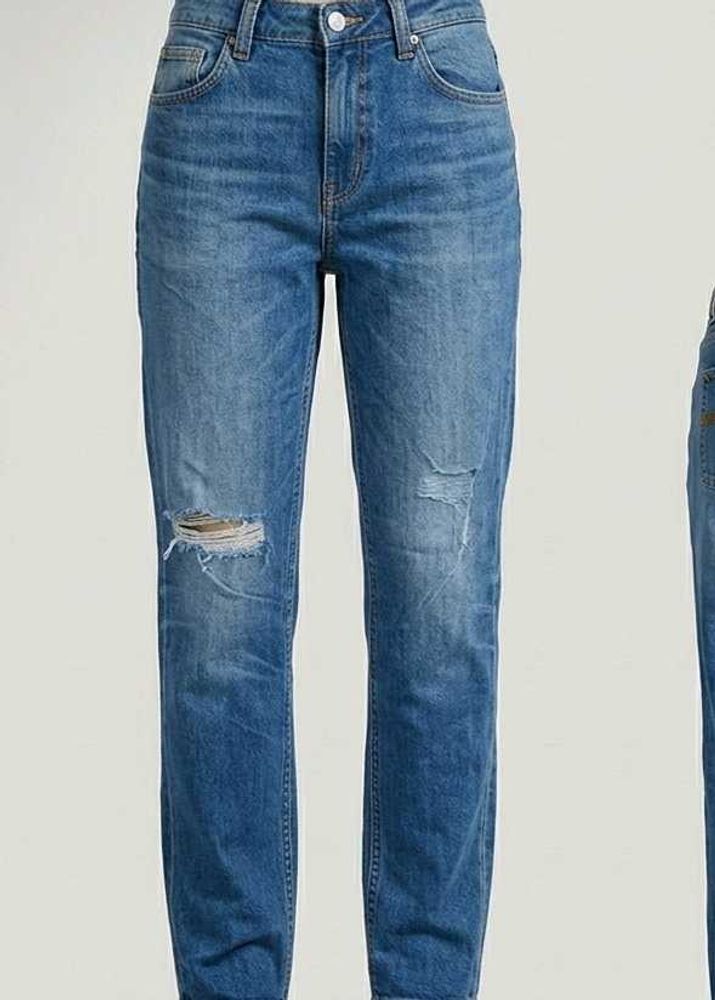 Distressed Blue Denim Jeans