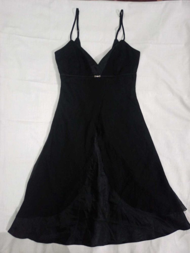 Black Spaghetti Strap Party Dress