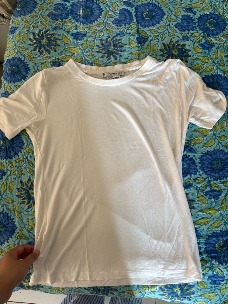 Mango Basic White T-Shirt