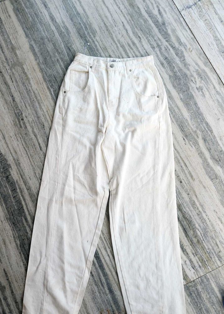 denim jeans off white colour